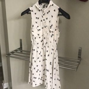 Light Tan Dress w/ black birds design
